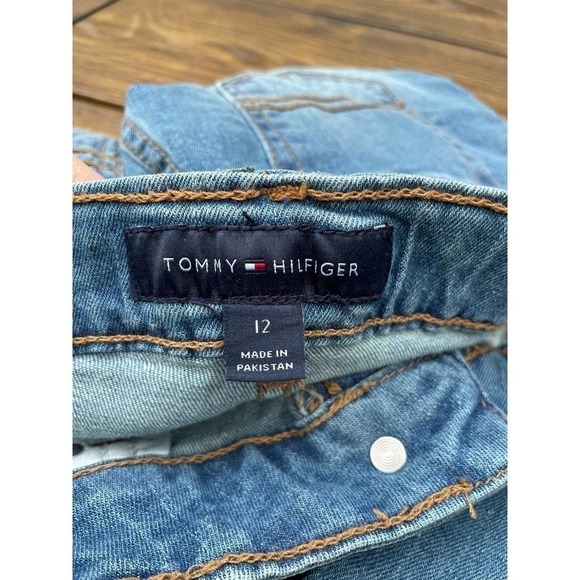 Girls (7-16) Tommy Hilfiger Crop Wide Leg Jeans 12 boho  blue - Picture 5 of 7